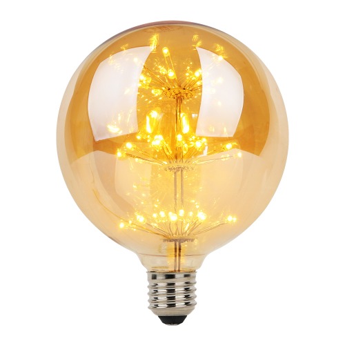 엘포스 LED 에디슨 램프 G125 볼구 눈꽃 2W E26