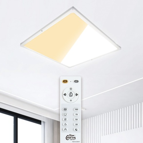 LED 딤컬러링 엣지 직부등 - 리모컨포함 l 거실 디밍 조명